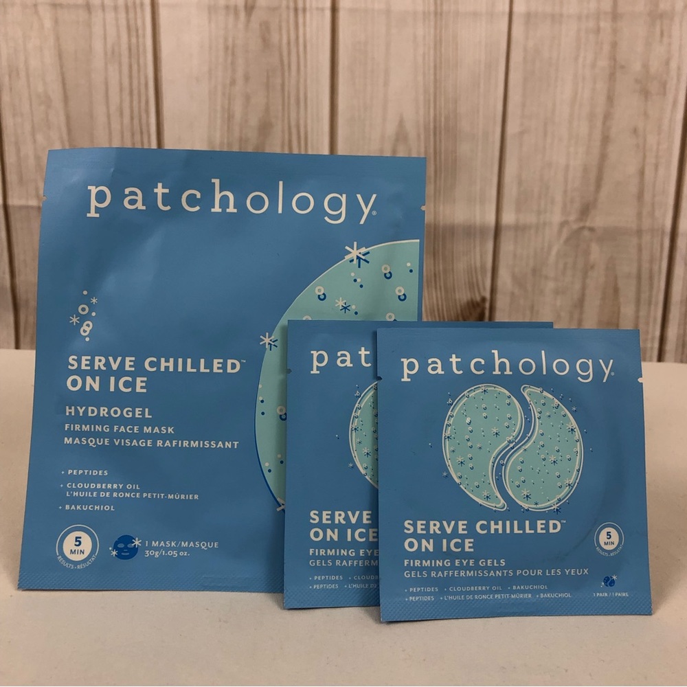 Patchology Firming & Cooling Gel Mask and 2 Firming & Cooling Eye Gels